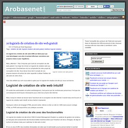 logiciel création site web gratuit