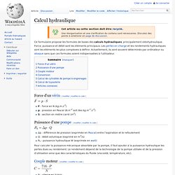formule calcul debit