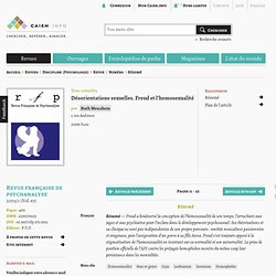 freud et l homosexualité