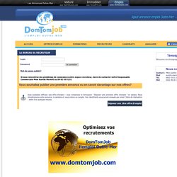 offre d emploi en nouvelle calédonie