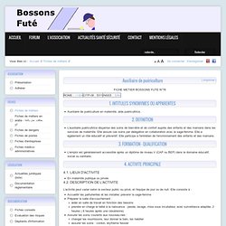 auxiliaire puériculture maternité