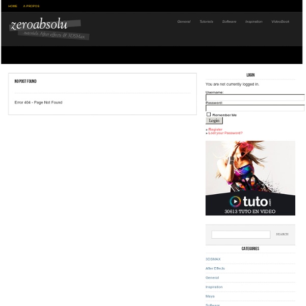 after effect tutoriaux