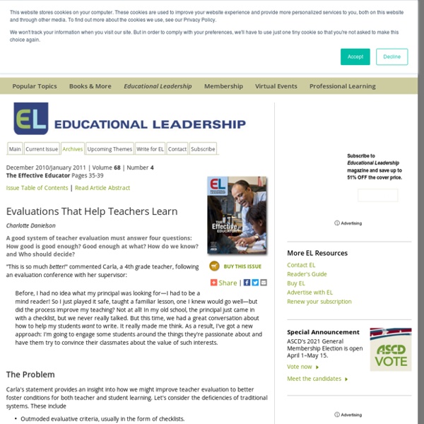 Danielson Evaluation Model Pearltrees